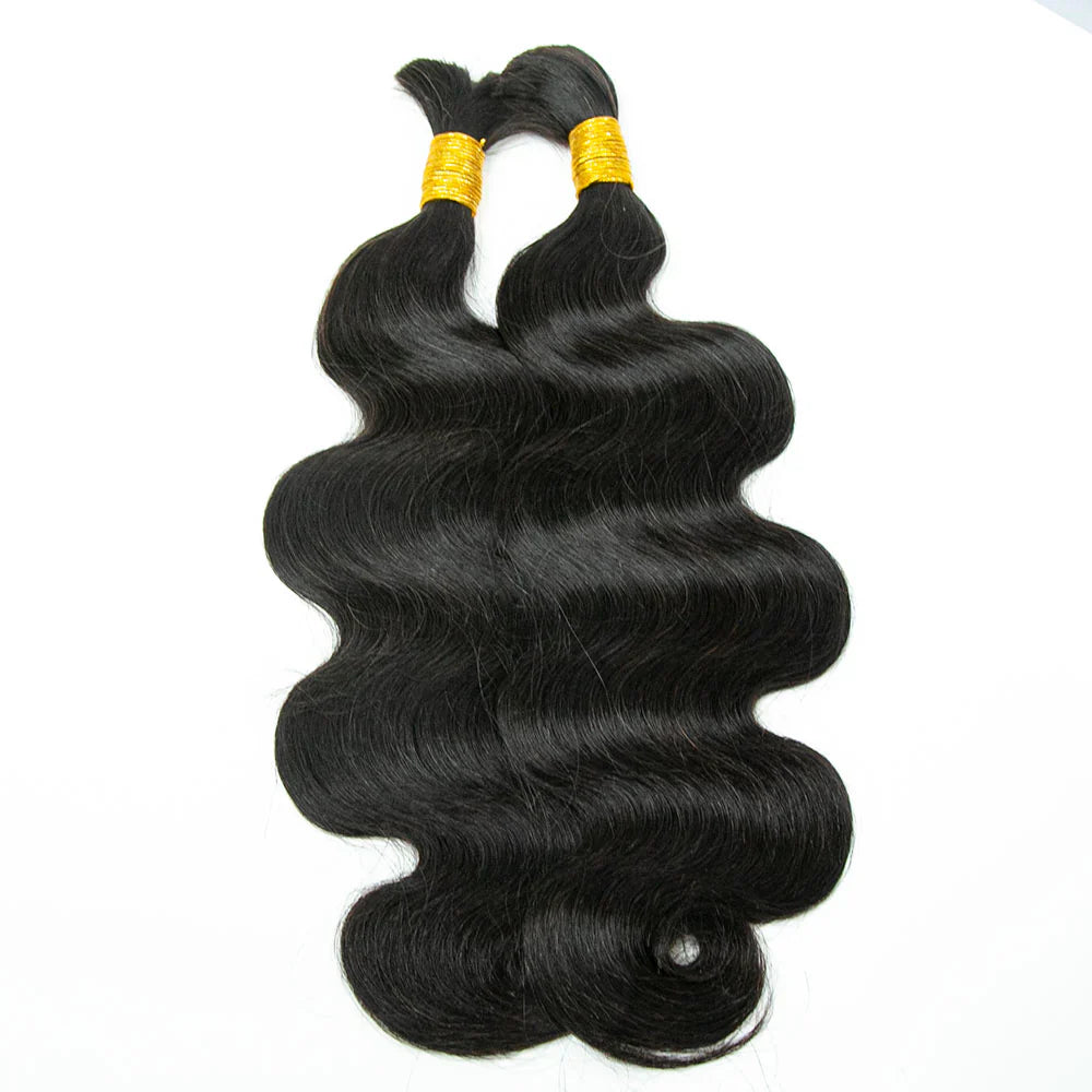Wholesale Double Drawn Body Wave Bulk Human Braiding Hair
