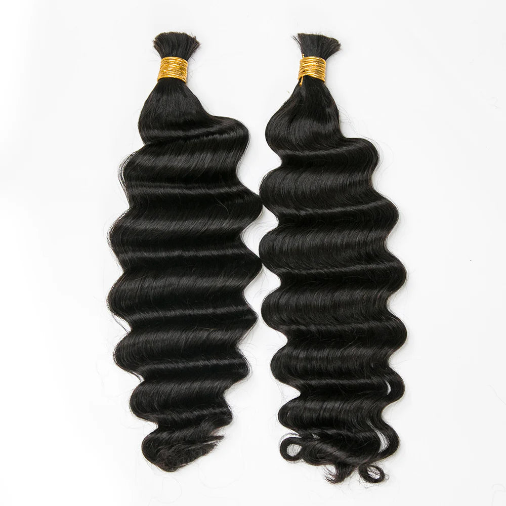 Wholesale Double Drawn Loose Deep Wave Bulk Human Braiding Hair