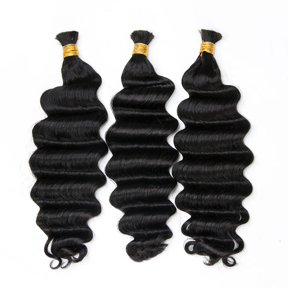 Wholesale Double Drawn Loose Deep Wave Bulk Human Braiding Hair