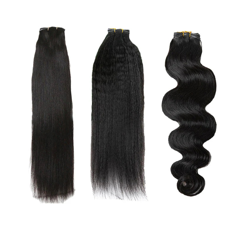 Body Wave/ Kinky Straight/Light Yaki Straight Wholesale Ultra Thin Genius Weft Bundles