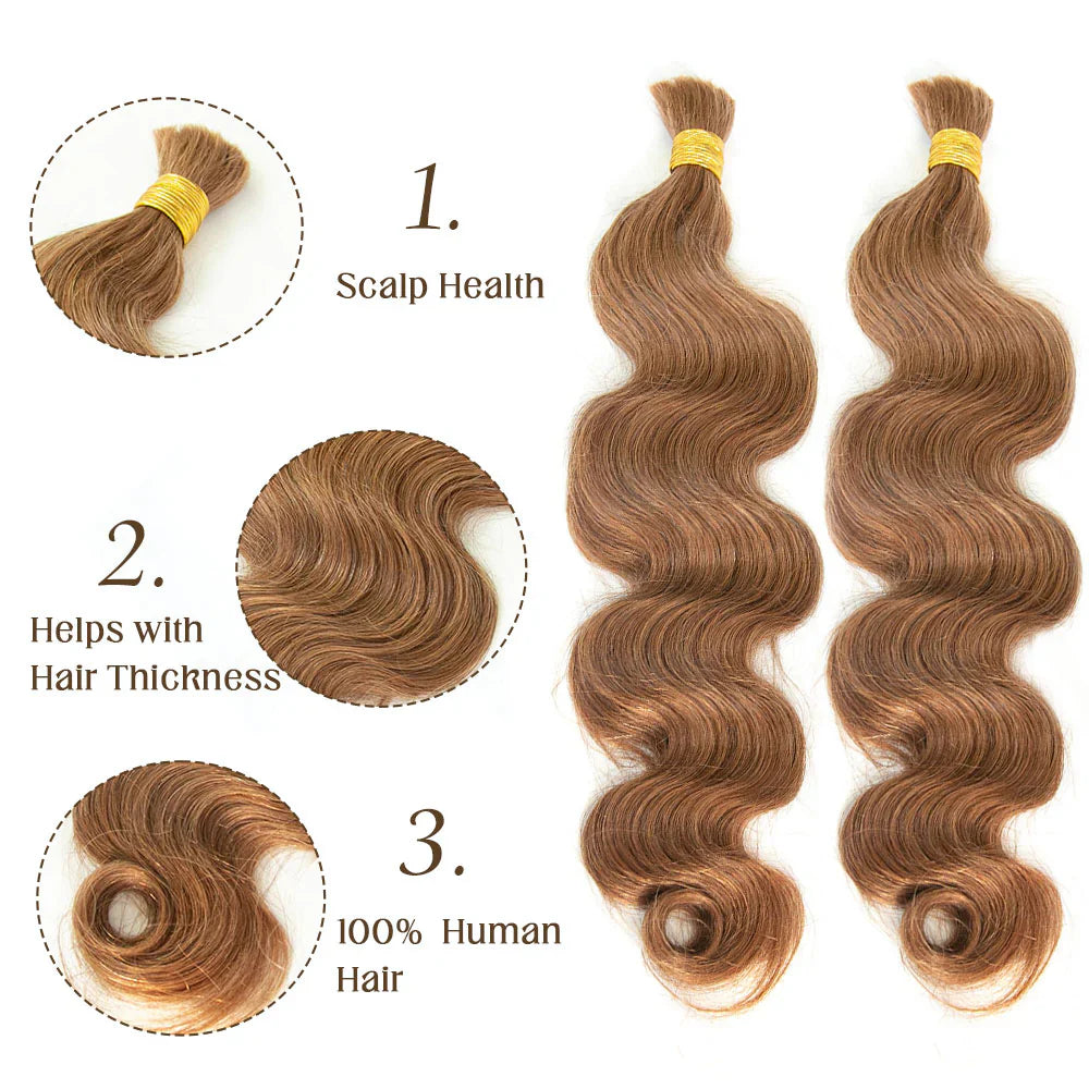 Wholesale Color 30 Body Wave Bulk Human Braiding Hair