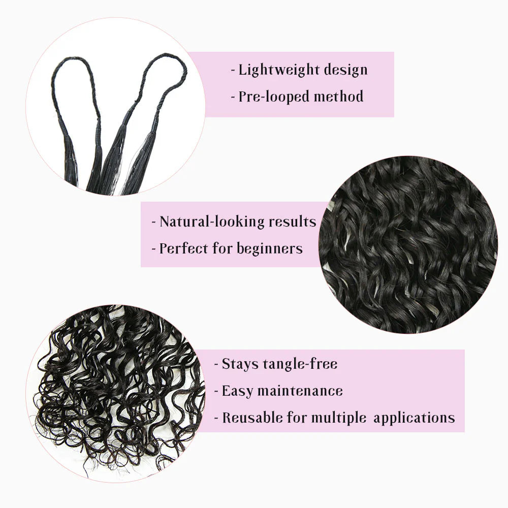 Wholesale EAYON Lightweight Spanish Curly Crochet Human Hair Extension