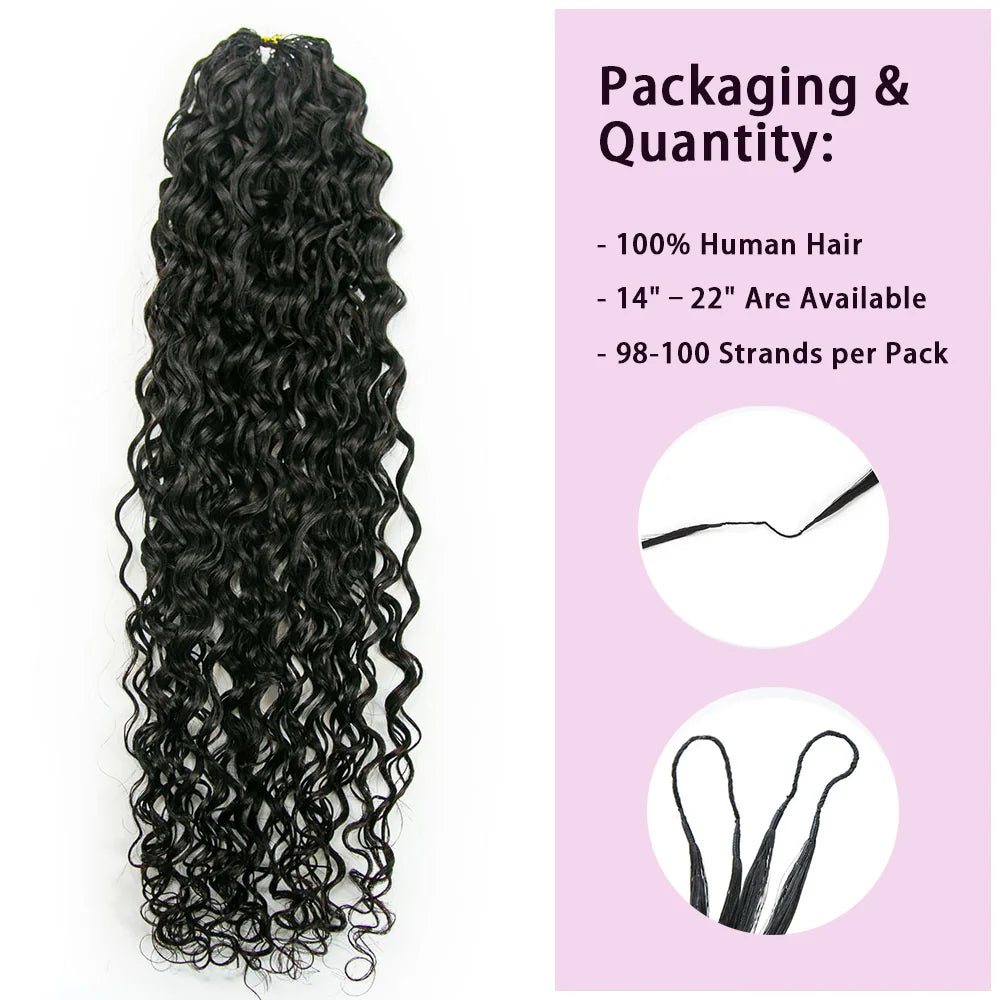 Wholesale EAYON Lightweight Spanish Curly Crochet Human Hair Extension