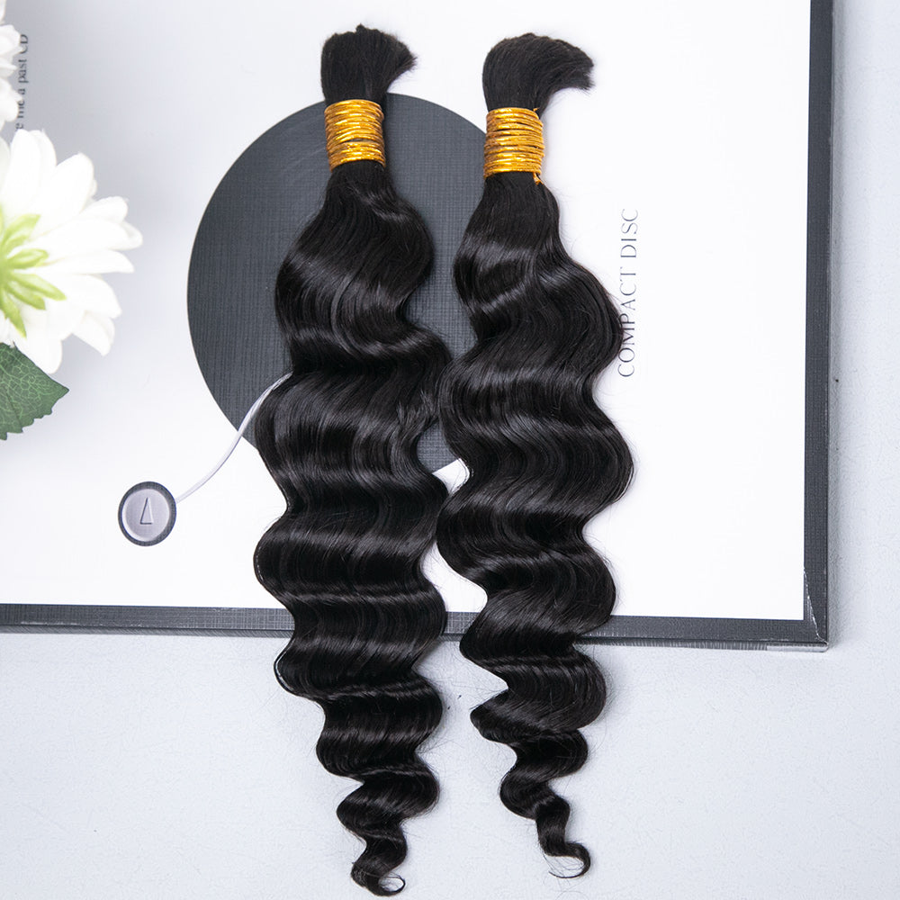 Wholesale Single Drawn Loose Wave Bulk Human Hair For Braiding