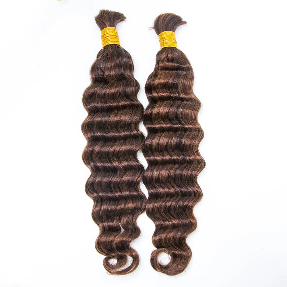 Wholesale Mixed Blend #D4/30 Loose Deep Wave Bulk Human Braiding Hair