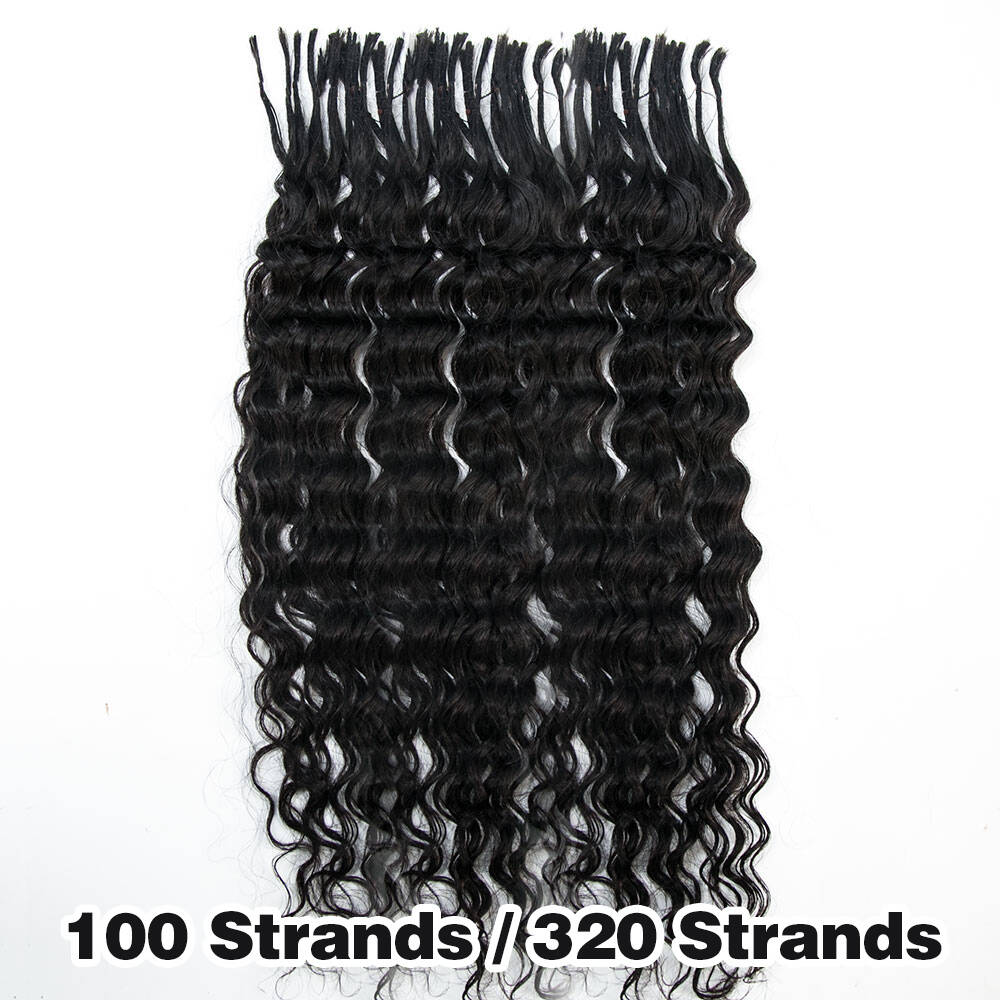 Wholesale Pre-Divided Water Wave Double Drawn Human Hair For Boho Braids Natural Color