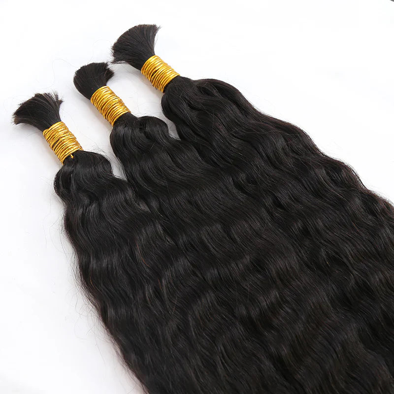 Wholesale Single Drawn Wet and Wavy Bulk Human Hair For Braiding