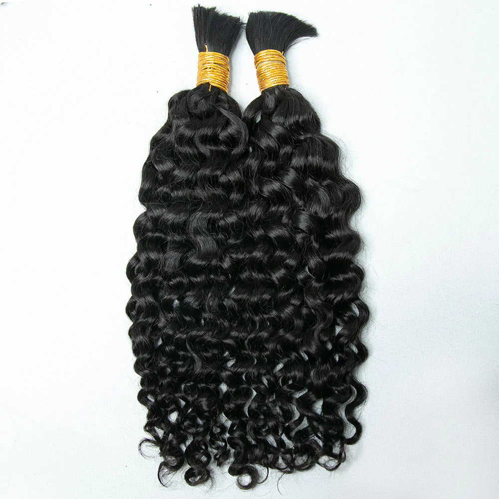 Wholesale Single Drawn Water Wave Bulk Human Hair For Braiding