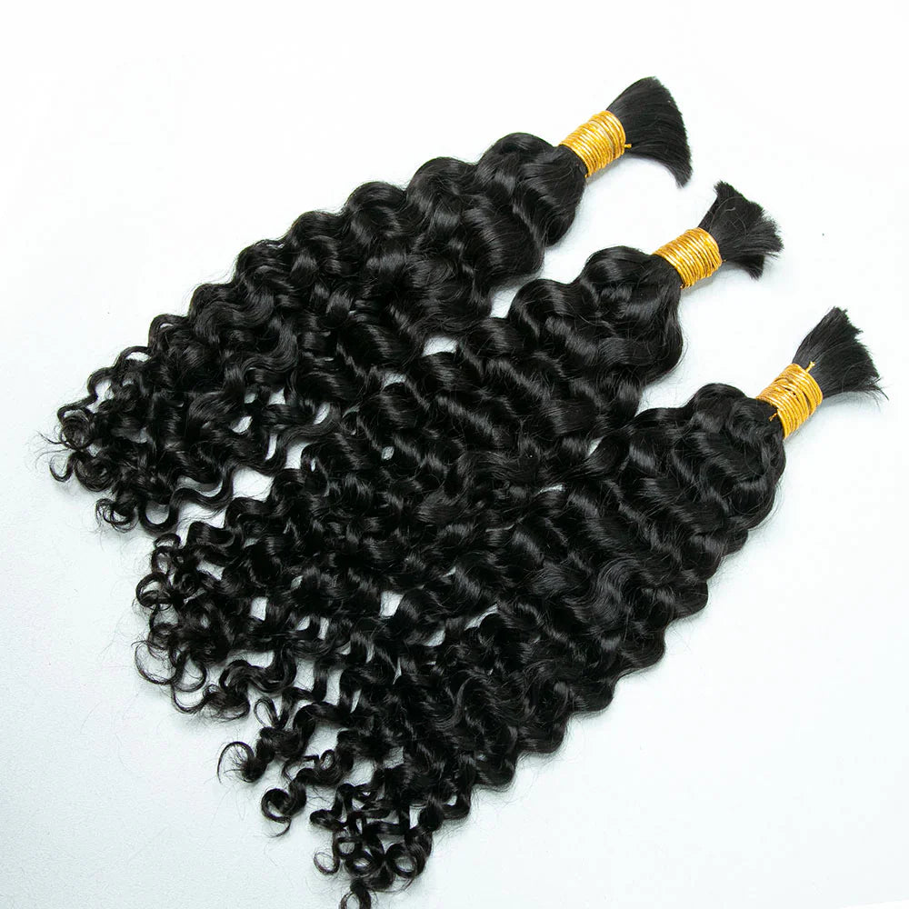 Wholesale Single Drawn Water Wave Bulk Human Hair For Braiding