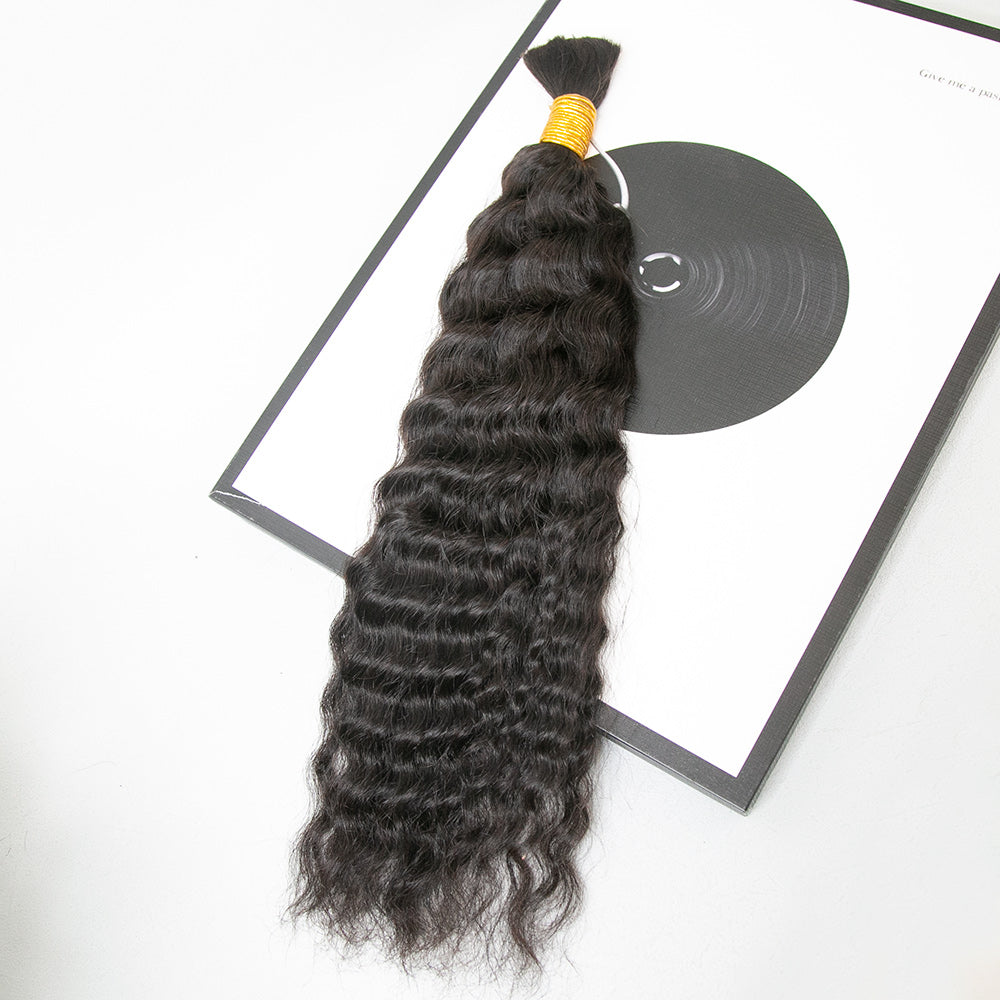 Wholesale Single Drawn Wet and Wavy Bulk Human Hair For Braiding