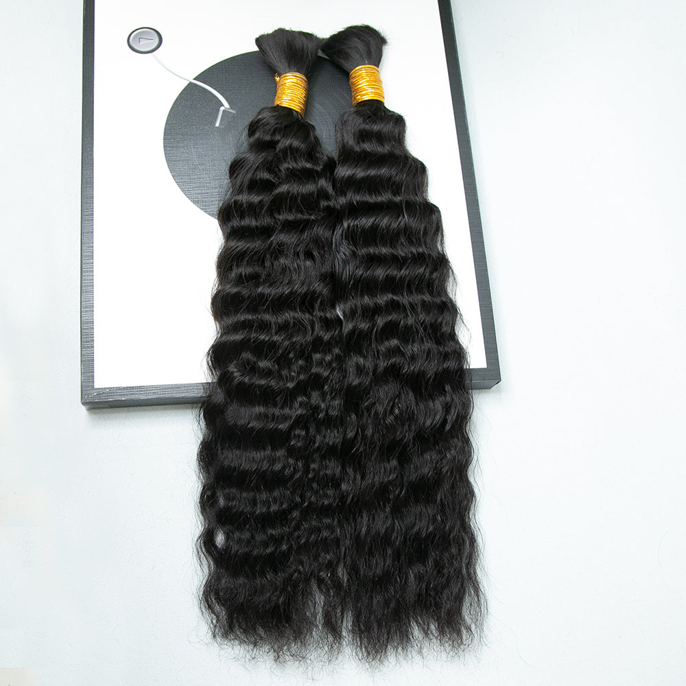 Wholesale Single Drawn Wet and Wavy Bulk Human Hair For Braiding
