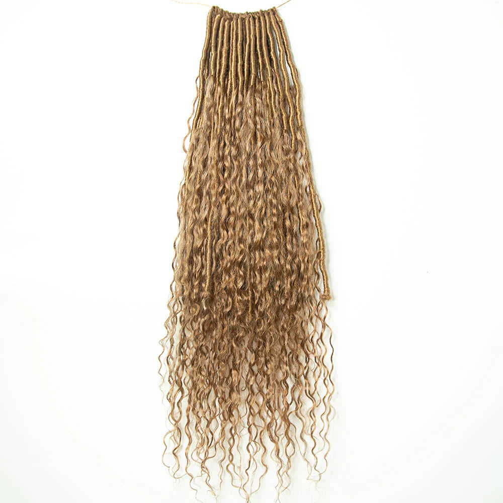 Wholesale 22"-26" #27, #30 and mixed #27/30 Crochet Boho Locs With Deep Wave Human Hair Curls