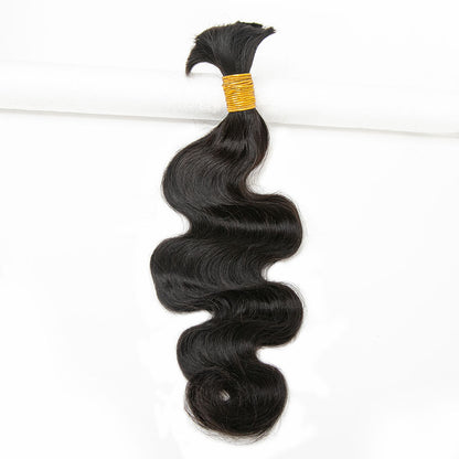 Wholesale Single Drawn Body Wave Bulk Human Hair For Braiding