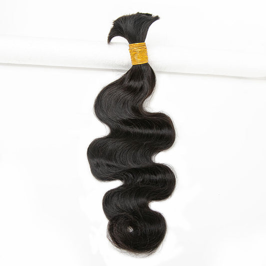 Wholesale Single Drawn Body Wave Bulk Human Hair For Braiding