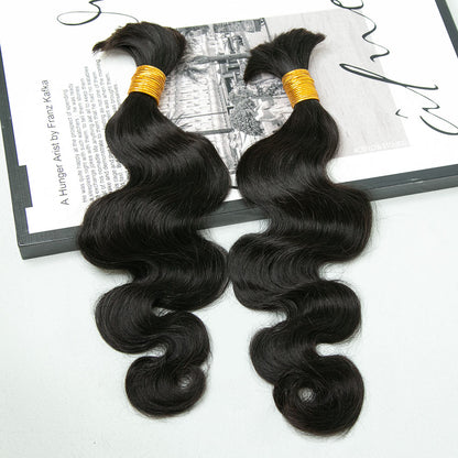Wholesale Single Drawn Body Wave Bulk Human Hair For Braiding