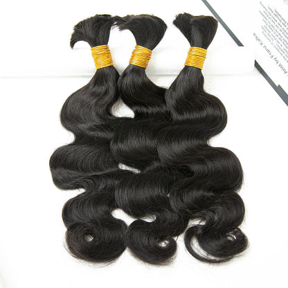 Wholesale Single Drawn Body Wave Bulk Human Hair For Braiding