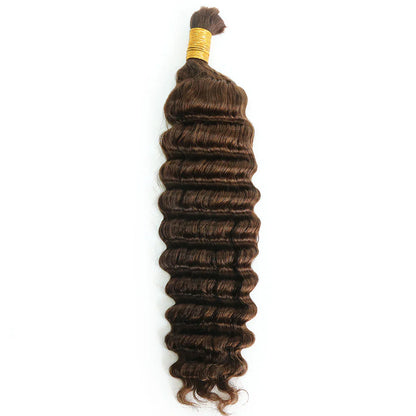 Wholesale Color 4 Deep Wave Bulk Human Braiding Hair