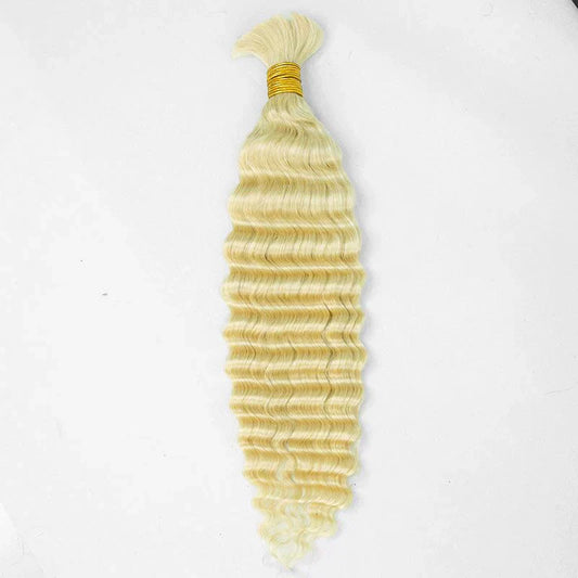 Wholesale Color 613 Deep Wave Bulk Human Braiding Hair
