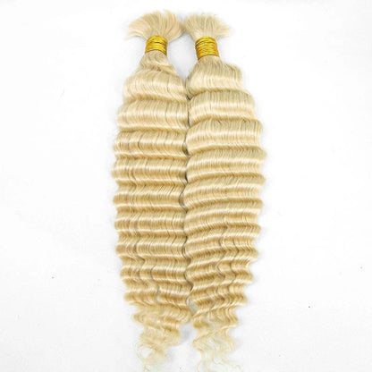 Wholesale Color 613 Deep Wave Bulk Human Braiding Hair
