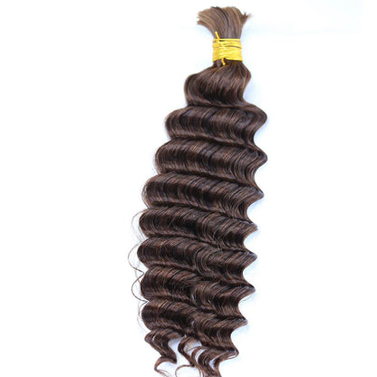 Wholesale Color 4 Deep Wave Bulk Human Braiding Hair