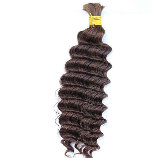 Wholesale Color 4 Deep Wave Bulk Human Braiding Hair