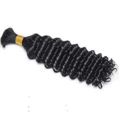 Wholesale Single Drawn Deep Wave Bulk Human Hair For Braiding