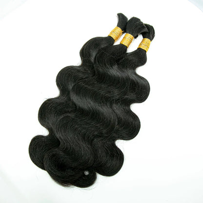 Wholesale Double Drawn Body Wave Bulk Human Braiding Hair
