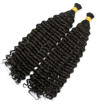 Wholesale Double Drawn Italy Curly Bulk Human Braiding Hair