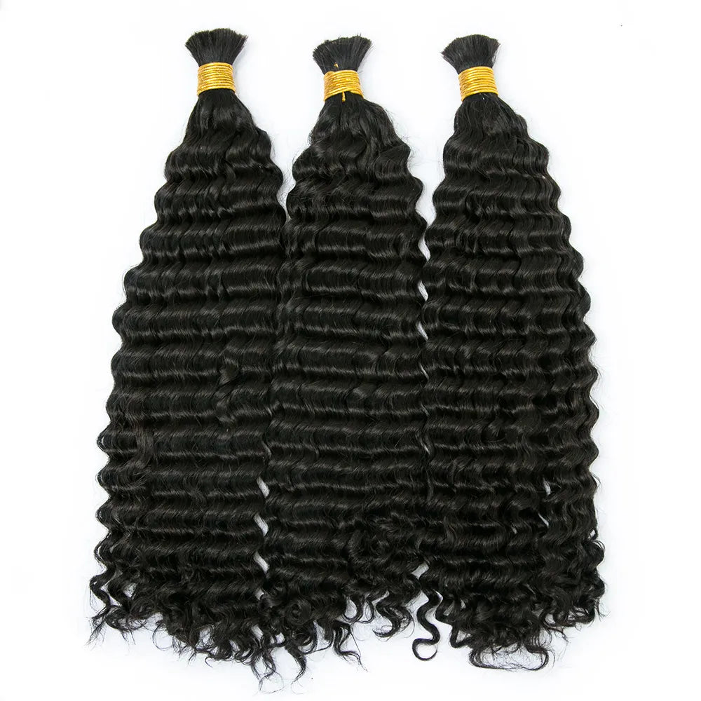 Wholesale Double Drawn Italy Curly Bulk Human Braiding Hair