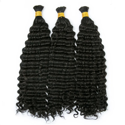 Wholesale Double Drawn Italy Curly Bulk Human Braiding Hair