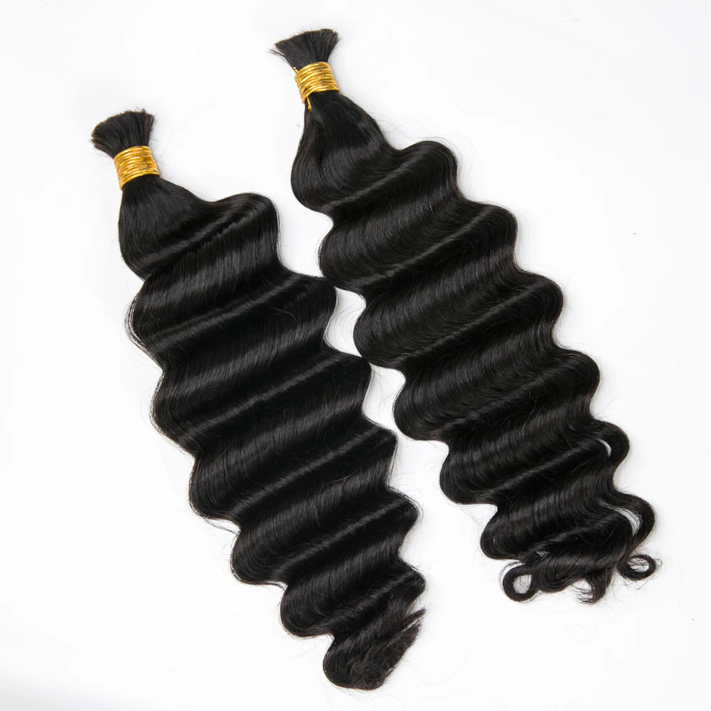 Wholesale Double Drawn Loose Deep Wave Bulk Human Braiding Hair