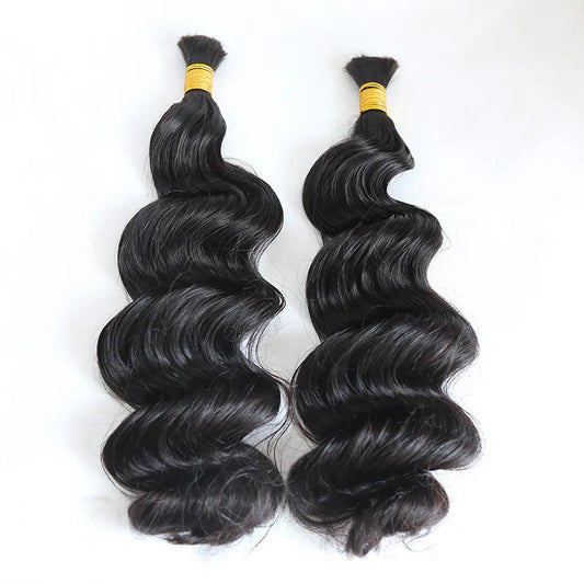 Wholesale Double Drawn Loose Wave Bulk Human Braiding Hair