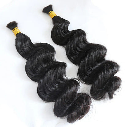 Wholesale Double Drawn Loose Wave Bulk Human Braiding Hair