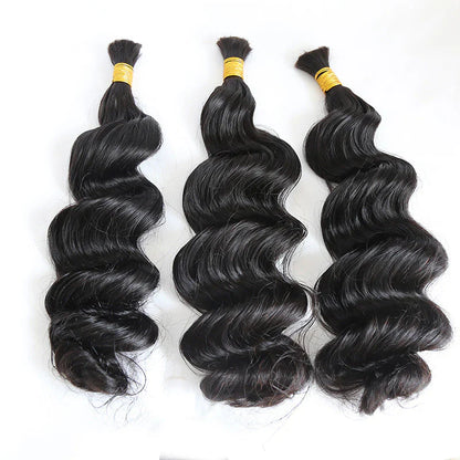 Wholesale Double Drawn Loose Wave Bulk Human Braiding Hair