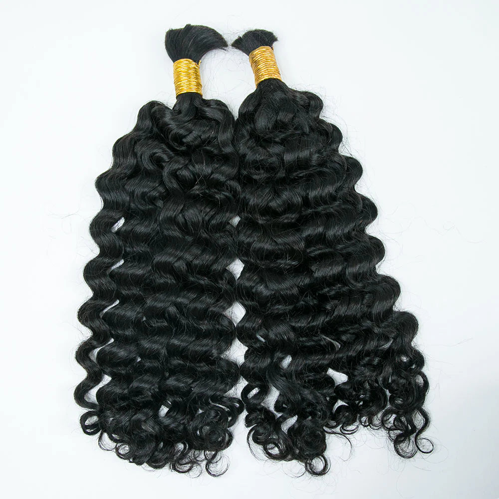 Wholesale Double Drawn Natural Wave Bulk Human Braiding Hair