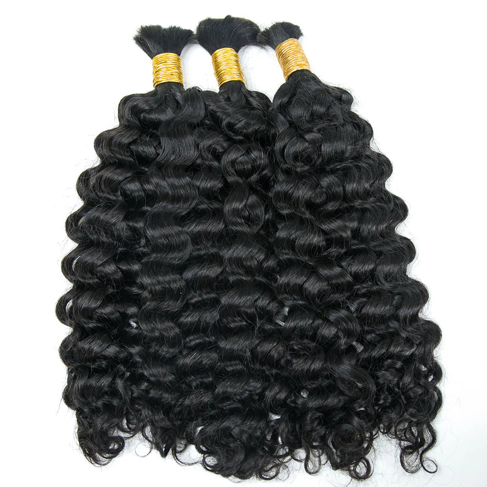 Wholesale Double Drawn Natural Wave Bulk Human Braiding Hair