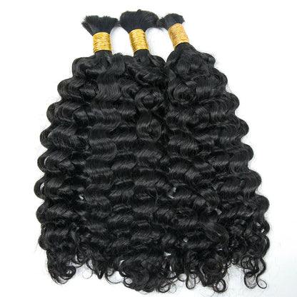 Wholesale Double Drawn Natural Wave Bulk Human Braiding Hair