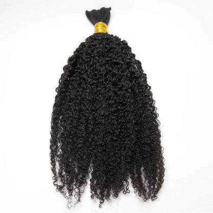 Wholesale Double Drawn Tight Curly Bulk Human Braiding Hair