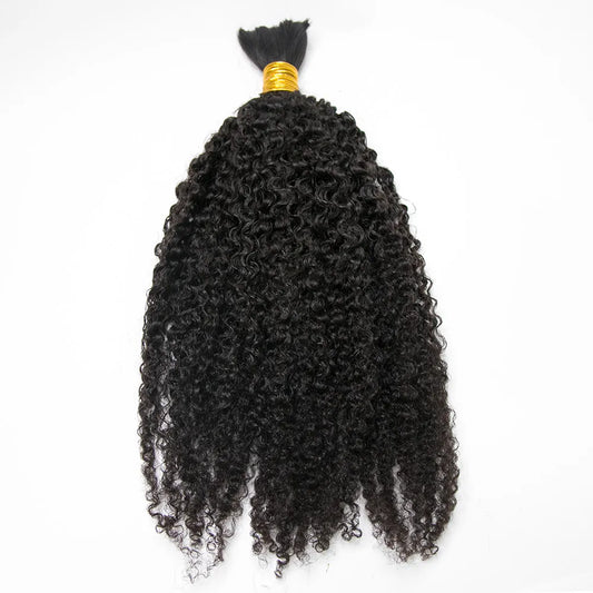 Wholesale Double Drawn Tight Curly Bulk Human Braiding Hair