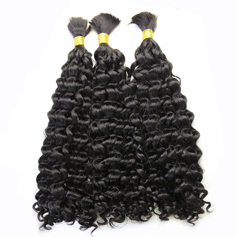 Wholesale Double Drawn Water Wave Bulk Human Braiding Hair