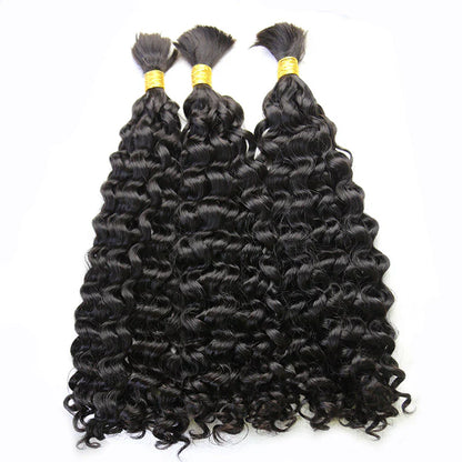Wholesale Double Drawn Water Wave Bulk Human Braiding Hair