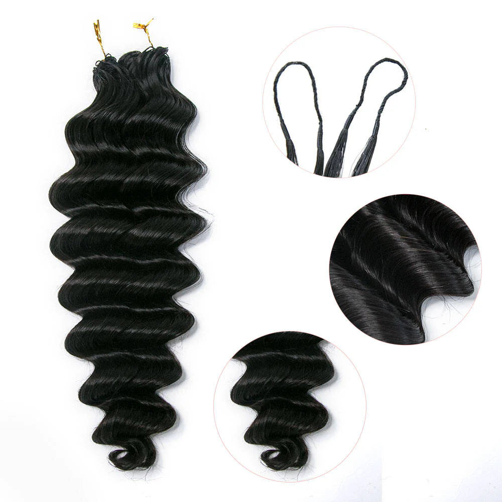 Wholesale EAYON Lightweight Loose Deep Wave Crochet Human Hair Extension