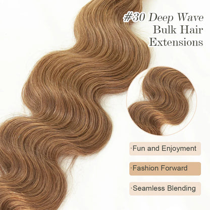 Wholesale Color 30 Body Wave Bulk Human Braiding Hair