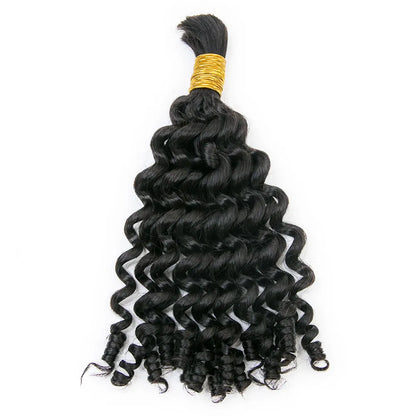 Wholesale Single Drawn Loose Curly Bulk Human Hair For Braiding