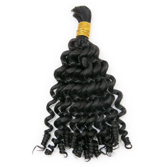 Wholesale Single Drawn Loose Curly Bulk Human Hair For Braiding