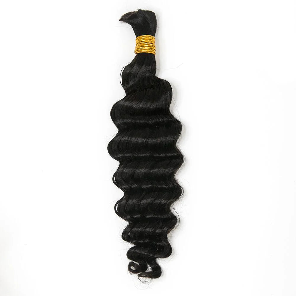 Wholesale Single Drawn Loose Deep Wave Bulk Human Hair For Braiding