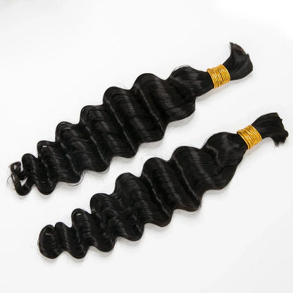 Wholesale Single Drawn Loose Deep Wave Bulk Human Hair For Braiding
