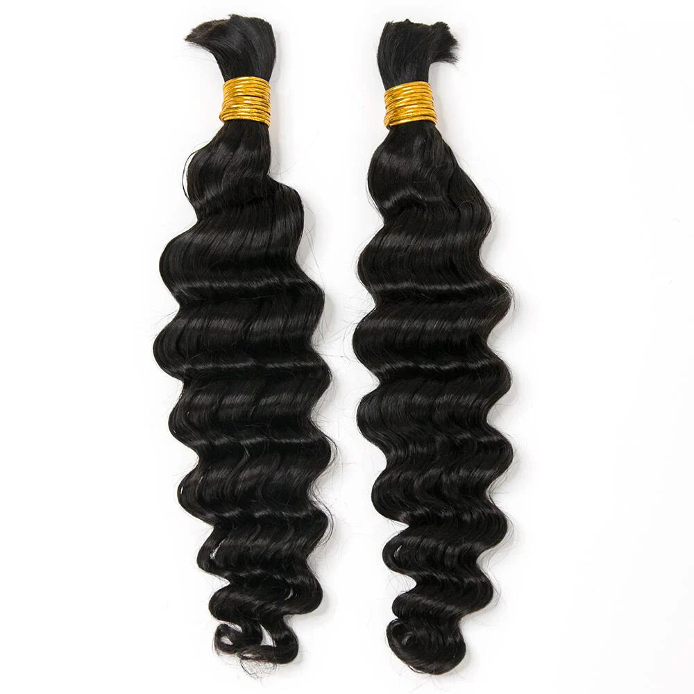 Wholesale Single Drawn Loose Deep Wave Bulk Human Hair For Braiding