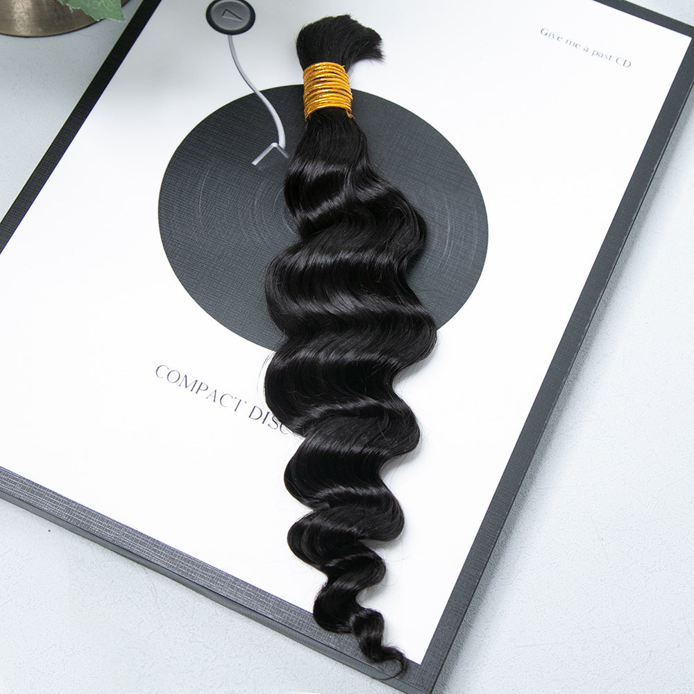 Wholesale Single Drawn Loose Wave Bulk Human Hair For Braiding