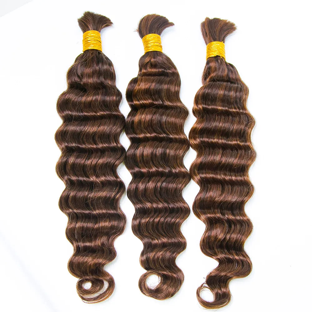 Wholesale Mixed Blend #D4/30 Loose Deep Wave Bulk Human Braiding Hair
